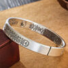 Silver-Plated Tianpeng Ruler Solid Open Taoist-Style Bracelet (2)