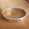 Silver-Plated Tianpeng Ruler Solid Open Taoist-Style Bracelet (4)