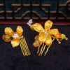 Chinese Style Golden Floral Bridal Hair Accessory (3)