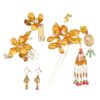 Chinese Style Golden Floral Bridal Hair Accessory (5)