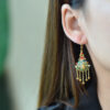 Natural Hetian Jade Fish Leaping Over Dragon Gate Tassel Earrings (4)