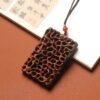 Thunder-Struck Jujube Wood Double-Sided Exquisite Carved (Smooth Passage) Pendant (2)