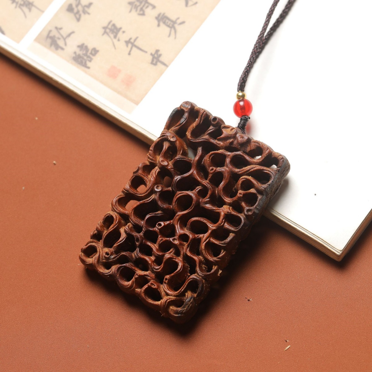Thunder-Struck Jujube Wood Double-Sided Exquisite Carved (Smooth Passage) Pendant (2) Thunder-Struck Jujube Wood Double-Sided Exquisite Carved (Smooth Passage) Pendant (2)