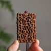 Thunder-Struck Jujube Wood Double-Sided Exquisite Carved (Smooth Passage) Pendant (3)