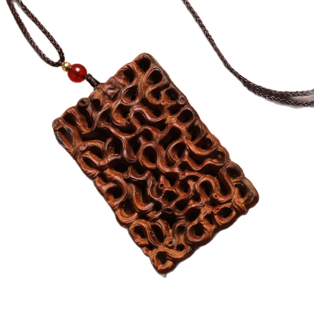 Thunder-Struck Jujube Wood Double-Sided Exquisite Carved (Smooth Passage) Pendant (6) Thunder-Struck Jujube Wood Double-Sided Exquisite Carved (Smooth Passage) Pendant (6)