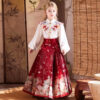 Ming-style Brocade Embroidered Horse-face Skirt Set (4)